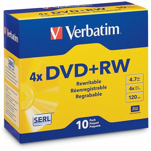DVD+RW, 4.7 GB, Branded 10/PK