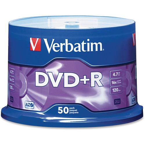 DVD+R, 4.7 GB, 16X SPDL 50/PK