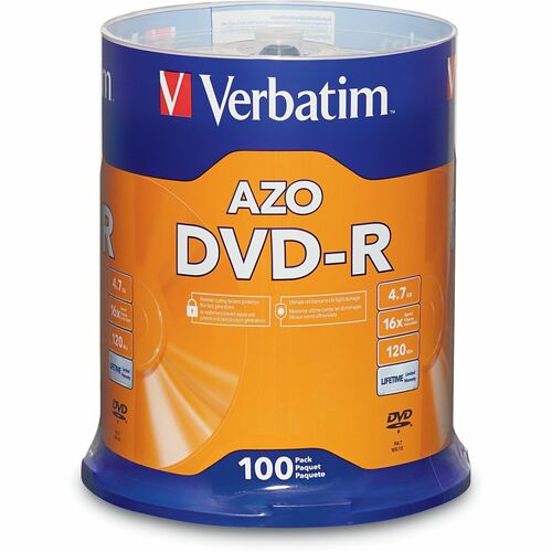 DVD-R, 4.7 GB, 16X 100/PK