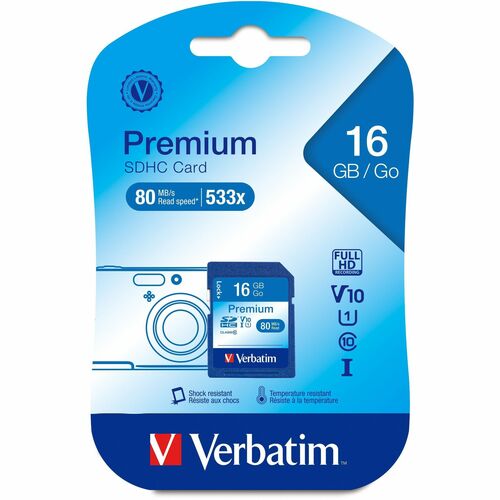 Card, Mem, SDHC, Premium, 16 GB
