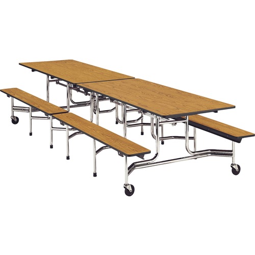Bench Table, Mobile, Laminate, 30" x 144" x 29", CE/MOK