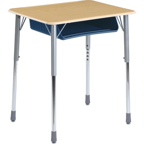 Desk, With Book Box, Rectangle, Plastic, 18-3/8"x24-3/8"x34", MPL 2/CT