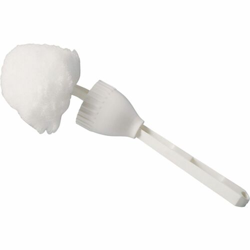 Toilet Bowl Swab, w/Wringer, Acrylic, Plastic Handle, White