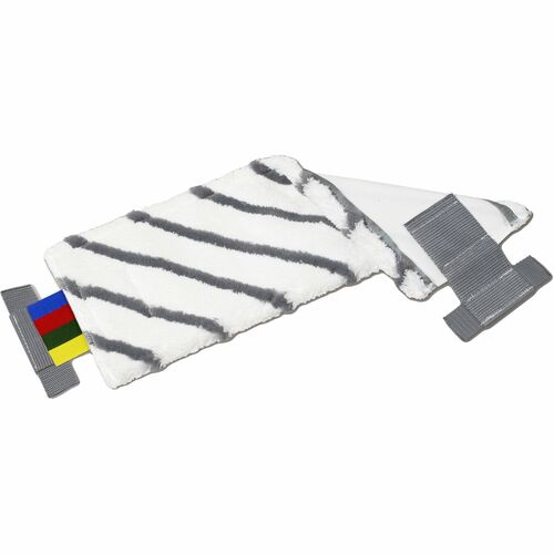 Mop Pad, W/Abrasive Strips, Microfiber, 16" L