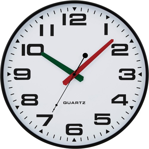 Clock, Wall, Silent Sweep, 3/4" Frame, 13" Dia, Black/White