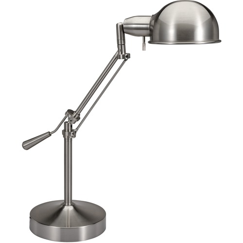Lamp, Desk, Tiltable Arm, 10 Watt LED Bulb, 24" Height, Brushed Nickel
