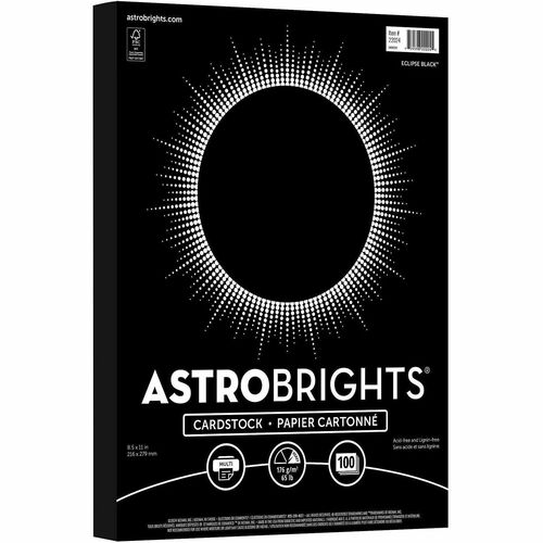 Paper, Astro, EC, 65#, Letter, Black 100/PK