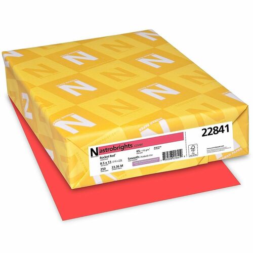 Paper, Astrobright, 65#, Rocket Red 250/PK