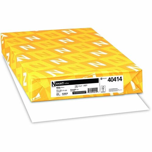 Cardstock Paper, 110 lb, 11" x 17", White 250/PK