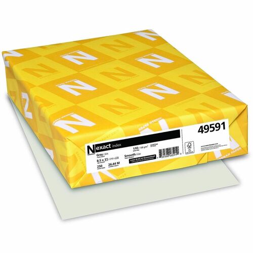Paper, Ltr, 110#, Gray 250/PK
