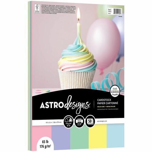 Cardstock, Ad Pastels, 50 Sh 6/PK