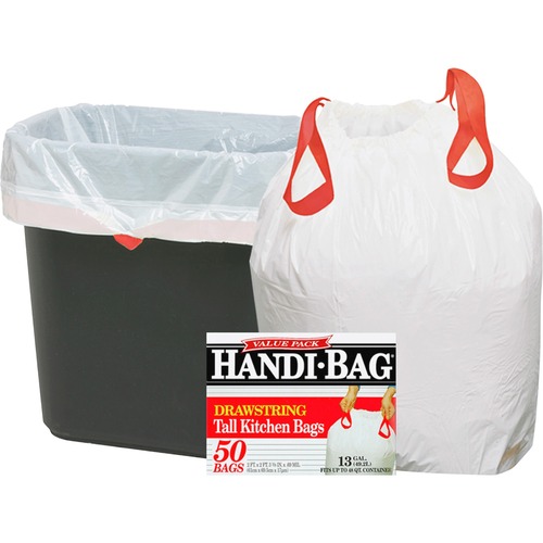 Trash Bags, 13 Gallon, .69 Mil, 24" x 27", Wet Environment, 50 Count 6/CT