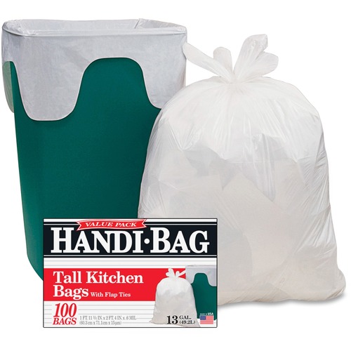 Liner, 13 Gallon, White, 100/Box 6/CT