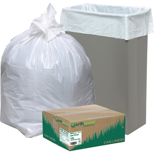 Bags, Trash, Kitchen, 13 Gallon, White 150/CT