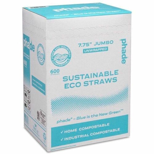 Straw, Shade, Juice, Unwrapped, 7.75, Beige 600/BX
