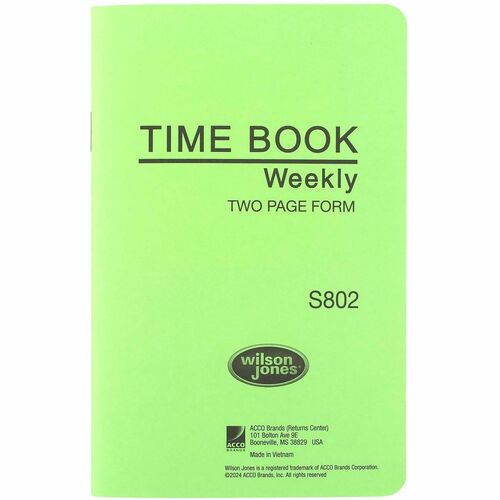Book, Time, 2 Page Per Week, 6.75 X 4-1/8