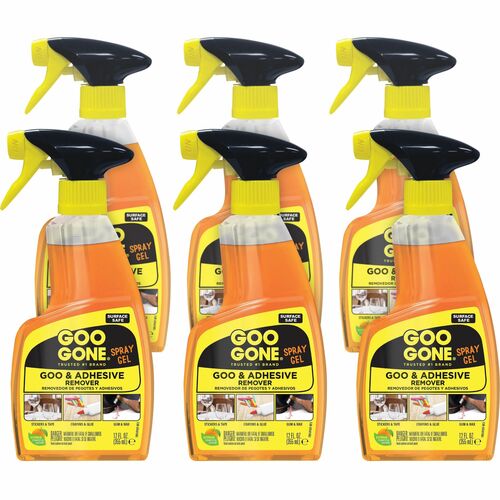 Goo Gone Spray Gel, 12 Ounce, Orange 6/CT