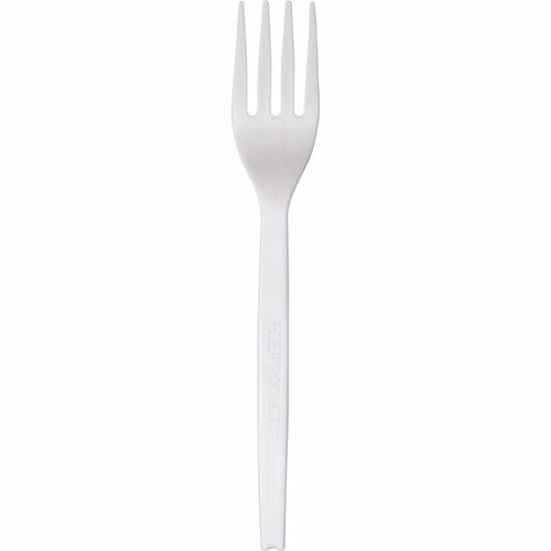 Forks, Plant Starch, 7" L, Natural White 50/PK