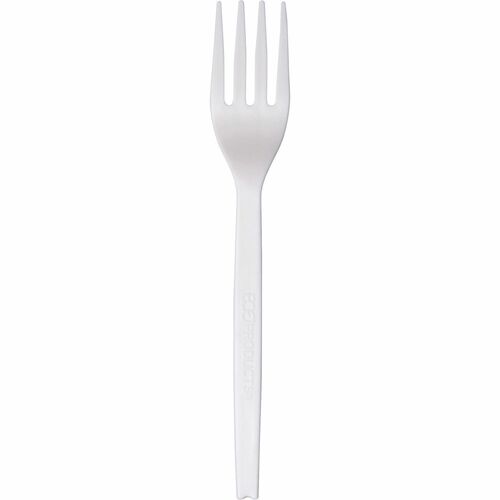 Forks, Plant Starch, 7" L, Beige, 50 Count 20/CT