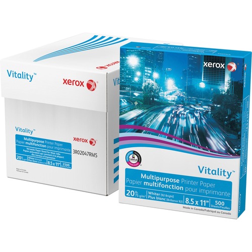 Copy Paper, 20 lb, 8-1/2" x 11", 92 GE, 500 Sheets, White 400/PL