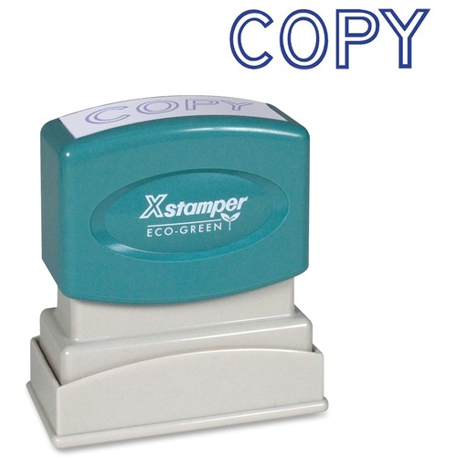 "Copy" Pre-Inked Stamp, 1/2" x 1-5/8" Impression, Blue Ink
