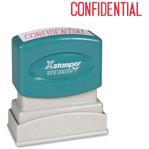 Stamp, Preink, Confidential, Red