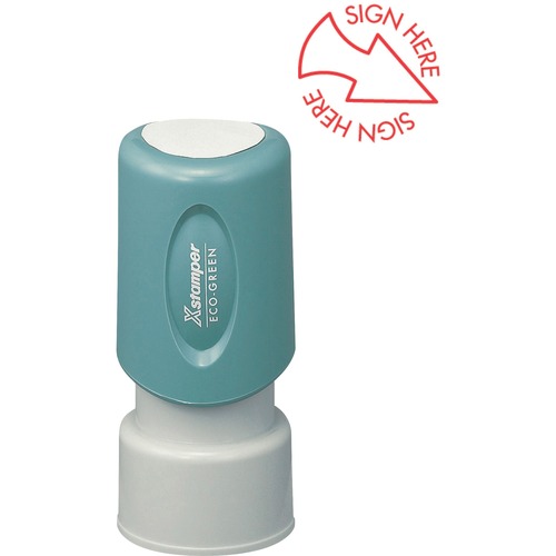 Stamp, Rnd, 5/8", Sign Here, Rd