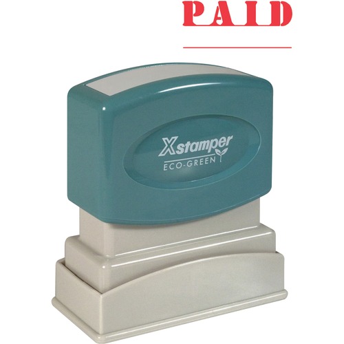 Stamp, Pre-Inked, Paid, Red