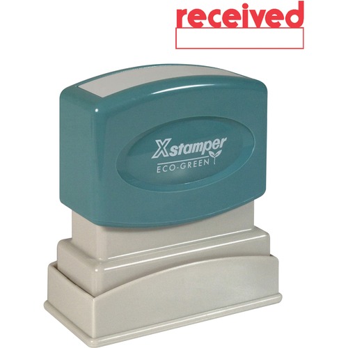 "Received" Ink Stamp, 1/2" x 1-5/8", Red Ink