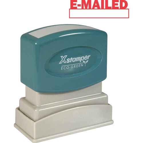 "E-Mailed" Ink Stamp, 1/2" x 1-5/8", Red Ink