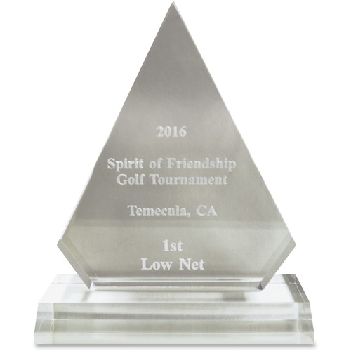 Pinnacle Acrylic Award, 5" x 6-3/4", Ast