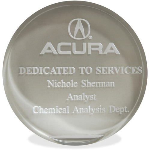 Infinity Paperweight Acrylic Award, 3-1/2"D, Assorted
