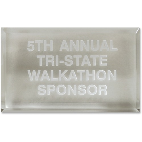 Trinity Paperweight Acrylic Award, 4" x 2-1/2", Ast