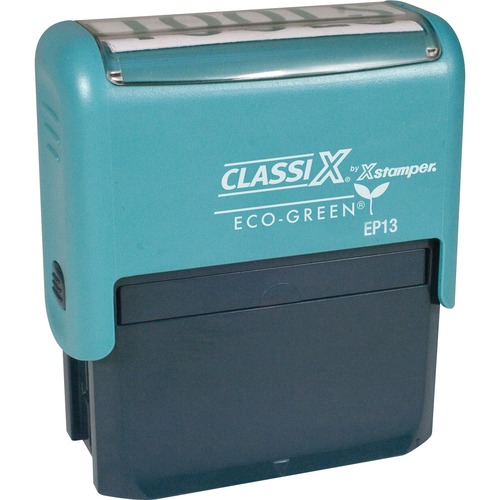 Self-Inking Message Stamp, 1-9 Lines, 15/16"x2-7/16", 34 Characters, Black