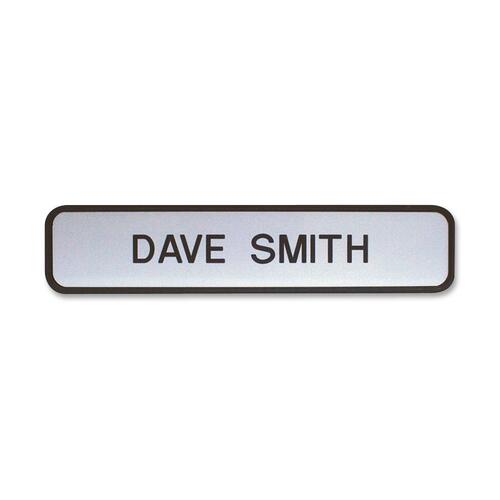 Designer Wall Sign, 2" x 8", Black Holder