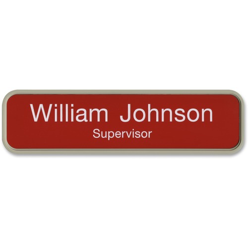 Designer Wall/Door Sign, 2" x 8", Almond Frame