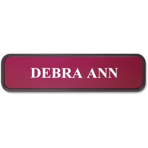 Designer Wall/Door Sign, 2" x 8", Brown Frame
