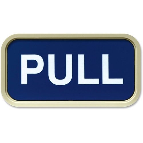 Designer Wall/Door Sign, 2" x 4", Almond Frame