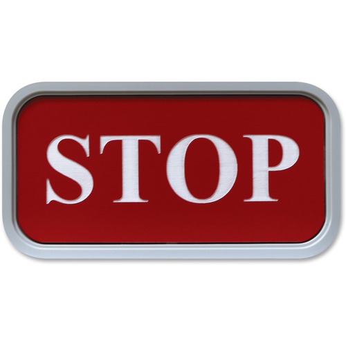 Designer Wall/Door Sign, 2" x 4", Gray Frame