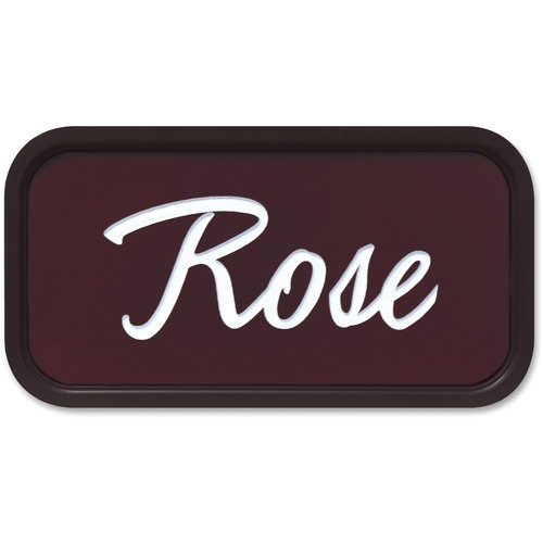 Designer Wall/Door Sign, 2" x 4", Brown Frame