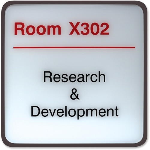 Designer Wall/Door Sign, 8" x 8", Brown Frame