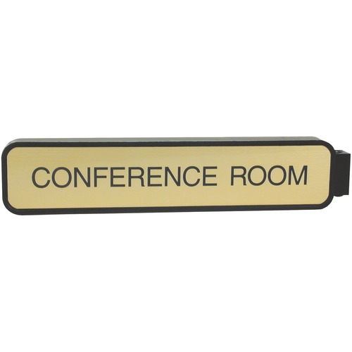 Double-Sided Corridor Sign, 2" x 10", Black Frame