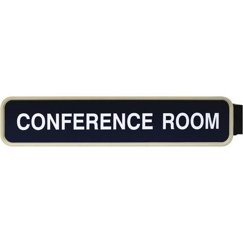 Double-Sided Corridor Sign, 2" x 10", Almond Frame
