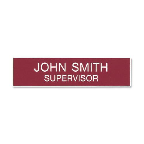 Plastic Name Badge, 2 Lines of Copy, 3/4"x3"