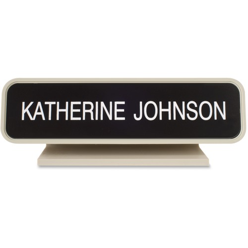 Designer Desk Sign, 2" x 8", Almond Frame