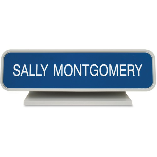 Designer Desk Sign, 2" x 8", Gray Frame