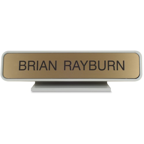 Designer Desk Sign, 2" x 10", Gray Frame