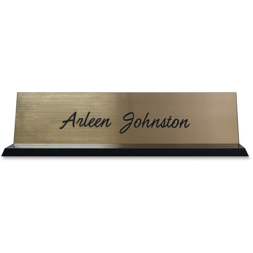 Acrylic Base Desk Sign, 2" x 8", Black Frame
