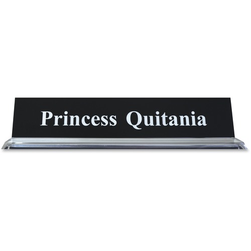 Acrylic Base Desk Sign, 2" x 10", Clear Frame