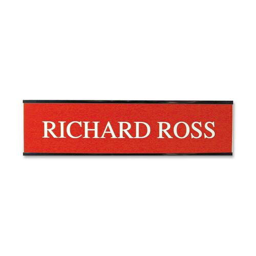 Sign, Wall, Standard, Custom, Aluminum Frame, Plastic, 2" x 8", SR